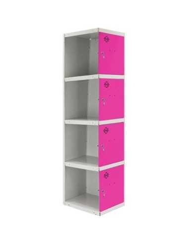 Armario Taquilla SIMON LOCKER Profesional dism.4 puerta 1/4 300 adi Gris/Rosa