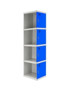 Armario Taquilla SIMON LOCKER Profesional dism.4 puerta 1/4 400 adi Gris/Azul