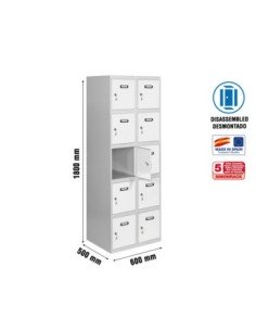 Taquilla Consigna SIMONRACK Simonlocker desm. 5 puertas 2/10 300 (600) gr/bl | Taquilla metálica SimonLocker para vestuarios y o