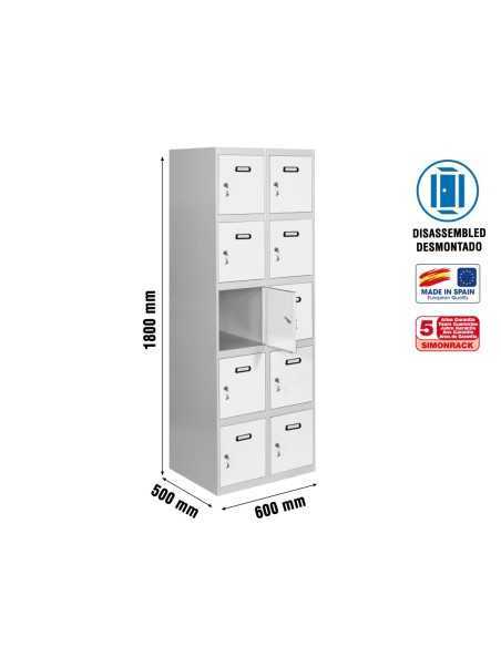 Taquilla Consigna SIMONRACK Simonlocker desm. 5 puertas 2/10 300 (600) gr/bl | Taquilla metálica SimonLocker para vestuarios y o