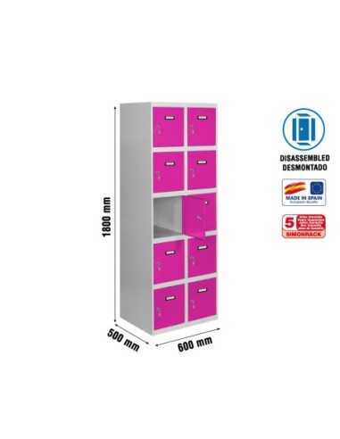 Taquilla Consigna SIMONRACK Simonlocker desm. 5 puertas 2/10 300 (600) gr/ro | Taquilla metálica SimonLocker para vestuarios y o
