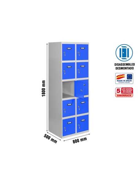 Armario Taquilla SIMON LOCKER desm. 5 puertas 2/10 400 (800) gr/az | Taquilla metálica SimonLocker para vestuarios y oficinas