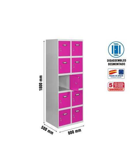 Armario Taquilla SIMON LOCKER desm. 5 puertas 2/10 400 (800) gr/rs | Taquilla metálica SimonLocker para vestuarios y oficinas