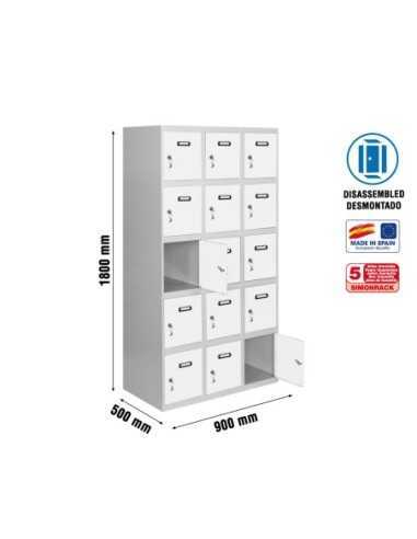 Taquilla Consigna SIMONRACK Simonlocker desm. 5 puertas 3/15 300 (900) gr/bl | Taquilla metálica SimonLocker para vestuarios y o