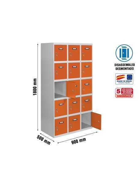 Taquilla Consigna SIMONRACK Simonlocker desm. 5 puertas 3/15 300 (900) gr/na | Taquilla metálica SimonLocker para vestuarios y o