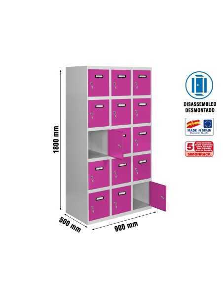 Taquilla Consigna SIMONRACK Simonlocker desm. 5 puertas 3/15 300 (900) gr/ro | Taquilla metálica SimonLocker para vestuarios y o
