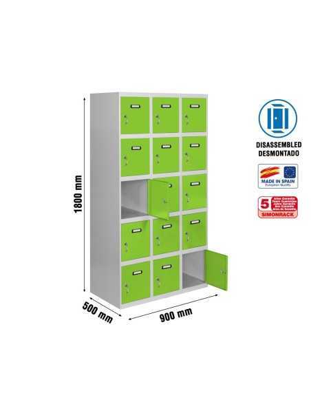 Taquilla Consigna SIMONRACK Simonlocker desm. 5 puertas 3/15 300 (900) gr/ve | Taquilla metálica SimonLocker para vestuarios y o