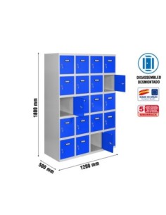 Taquilla Consigna SIMONRACK Simonlocker desm. 5 puertas 4/20 300 (1200) gr/az | Taquilla metálica SimonLocker para vestuarios y 