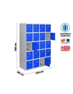Taquilla Consigna SIMONRACK Simonlocker desm. 5 puertas 4/20 300 (1200) gr/az | Taquilla metálica SimonLocker para vestuarios y 