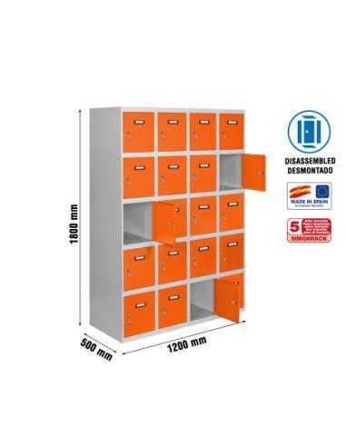 Taquilla Consigna SIMONRACK Simonlocker desm. 5 puertas 4/20 300 (1200) gr/na | Taquilla metálica SimonLocker para vestuarios y 