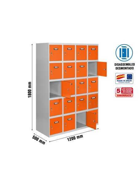Taquilla Consigna SIMONRACK Simonlocker desm. 5 puertas 4/20 300 (1200) gr/na | Taquilla metálica SimonLocker para vestuarios y 