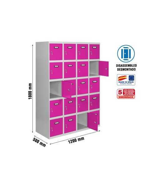 Taquilla Consigna SIMONRACK Simonlocker desm. 5 puertas 4/20 300 (1200) gr/ro | Taquilla metálica SimonLocker para vestuarios y 