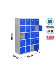 Armario Taquilla SIMON LOCKER desm. 5 puertas 4/20 400 (1600) gr/az | Taquilla metálica SimonLocker para vestuarios y oficinas