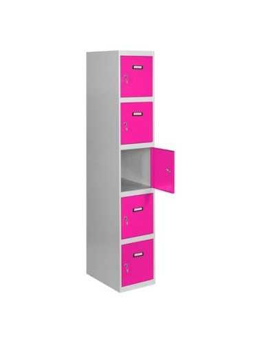 Armario Taquilla SIMON LOCKER Profesional dism.5 puerta 1/5 300 in Gris/Rosa