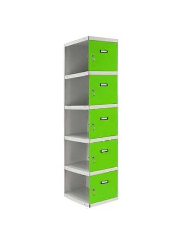 Armario Taquilla SIMON LOCKER Profesional dism.5 puerta 1/5 400 adi Gris/Verde