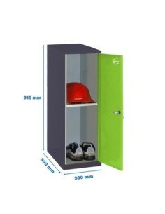 Armario Taquilla Simonlocker dism. Mini + ban. 915x300x500 mm an/ve | Taquilla metálica SimonLocker para vestuarios y oficinas