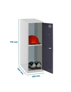 Armario Taquilla Simonlocker dism. Mini + ban. 915x300x500 mm gr/an | Taquilla metálica SimonLocker para vestuarios y oficinas