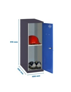 Armario Taquilla Simonlocker dism. Mini + ban. 915x400x500 mm an/az | Taquilla metálica SimonLocker para vestuarios y oficinas