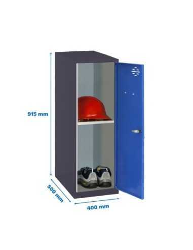 Armario Taquilla Simonlocker dism. Mini + ban. 915x400x500 mm an/az | Taquilla metálica SimonLocker para vestuarios y oficinas