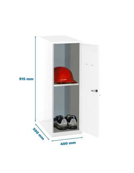 Armario Taquilla Simonlocker dism. Mini + ban. 915x400x500 mm bl/bl | Taquilla metálica SimonLocker para vestuarios y oficinas