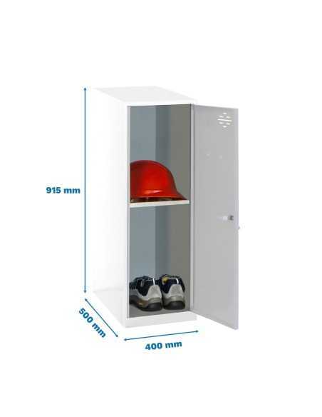 Armario Taquilla Simonlocker dism. Mini + ban. 915x400x500 mm bl/gr | Taquilla metálica SimonLocker para vestuarios y oficinas