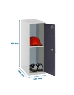 Armario Taquilla Simonlocker dism. Mini + ban. 915x400x500 mm gr/an | Taquilla metálica SimonLocker para vestuarios y oficinas