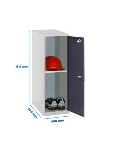 Armario Taquilla Simonlocker dism. Mini + ban. 915x400x500 mm gr/an | Taquilla metálica SimonLocker para vestuarios y oficinas