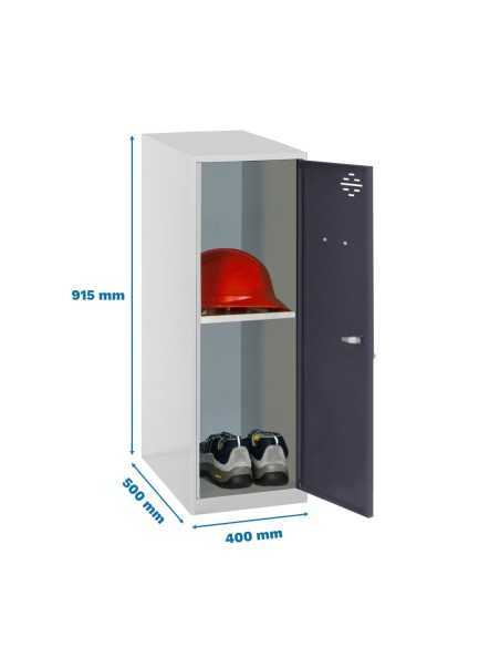 Armario Taquilla Simonlocker dism. Mini + ban. 915x400x500 mm gr/an | Taquilla metálica SimonLocker para vestuarios y oficinas