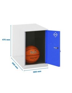 Armario Taquilla Simonlocker dism. Mini 475x300x500 mm bla/azu | Taquilla metálica SimonLocker para vestuarios y oficinas