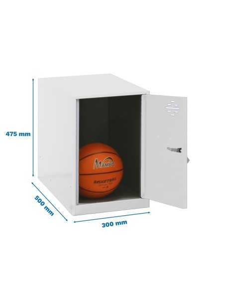 Armario Taquilla Simonlocker dism. Mini 475x300x500 mm bla/bla | Taquilla metálica SimonLocker para vestuarios y oficinas