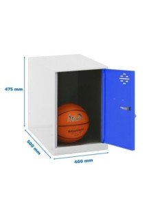 Armario Taquilla Simonlocker dism. Mini 475x400x500 mm bla/azu | Taquilla metálica SimonLocker para vestuarios y oficinas