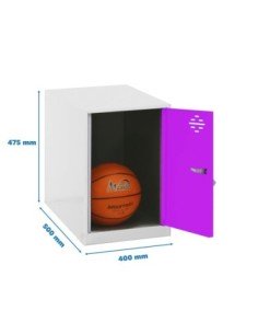 Armario Taquilla Simonlocker dism. Mini 475x400x500 mm bla/ros | Taquilla metálica SimonLocker para vestuarios y oficinas