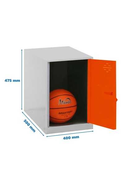 Armario Taquilla Simonlocker dism. Mini 475x400x500 mm gr/nar | Taquilla metálica SimonLocker para vestuarios y oficinas