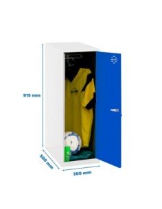 Armario Taquilla Simonlocker dism. Single mini 915x300x500 mm bl/az | Taquilla metálica SimonLocker para vestuarios y oficinas