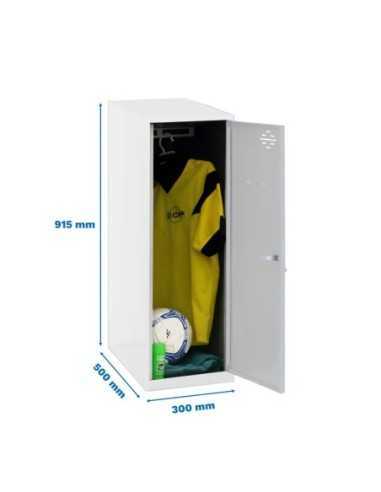 Armario Taquilla Simonlocker dism. Single mini 915x300x500 mm bl/gr | Taquilla metálica SimonLocker para vestuarios y oficinas