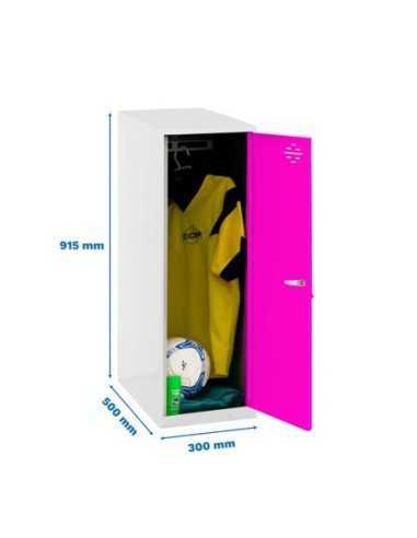 Armario Taquilla Simonlocker dism. Single mini 915x300x500 mm bl/ro | Taquilla metálica SimonLocker para vestuarios y oficinas