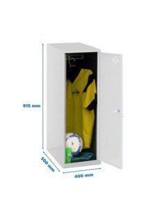Armario Taquilla Simonlocker dism. Single mini 915x400x500 mm gr/bc | Taquilla metálica SimonLocker para vestuarios y oficinas