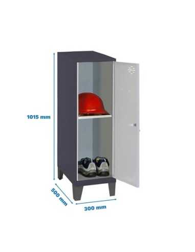 Armario Taquilla Simonlocker dism.mini + ban. 915x300x500+pies an/g | Taquilla metálica SimonLocker para vestuarios y oficinas