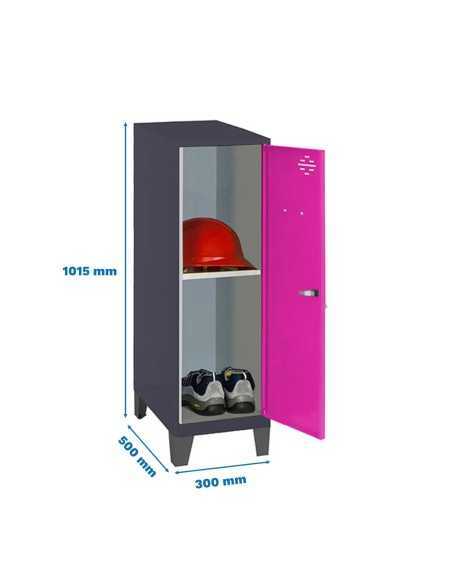 Armario Taquilla Simonlocker dism.mini + ban. 915x300x500+pies an/r | Taquilla metálica SimonLocker para vestuarios y oficinas