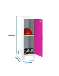 Armario Taquilla Simonlocker dism.mini + ban. 915x300x500+pies b/ro | Taquilla metálica SimonLocker para vestuarios y oficinas