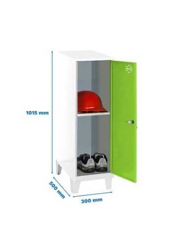 Armario Taquilla Simonlocker dism.mini + ban. 915x300x500+pies b/ve | Taquilla metálica SimonLocker para vestuarios y oficinas