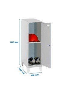 Armario Taquilla Simonlocker dism.mini + ban. 915x300x500+pies gris | Taquilla metálica SimonLocker para vestuarios y oficinas