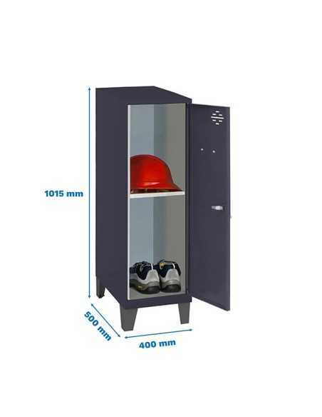 Armario Taquilla Simonlocker dism.mini + ban. 915x400x500+pie an/an | Taquilla metálica SimonLocker para vestuarios y oficinas