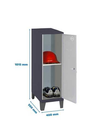 Armario Taquilla Simonlocker dism.mini + ban. 915x400x500+pies an/g | Taquilla metálica SimonLocker para vestuarios y oficinas