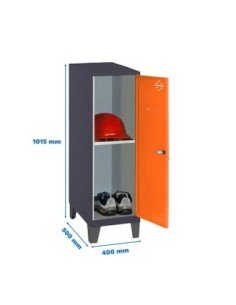 Armario Taquilla Simonlocker dism.mini + ban. 915x400x500+pies an/n | Taquilla metálica SimonLocker para vestuarios y oficinas