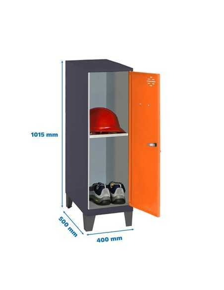 Armario Taquilla Simonlocker dism.mini + ban. 915x400x500+pies an/n | Taquilla metálica SimonLocker para vestuarios y oficinas