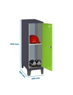 Armario Taquilla Simonlocker dism.mini + ban. 915x400x500+pies an/v | Taquilla metálica SimonLocker para vestuarios y oficinas