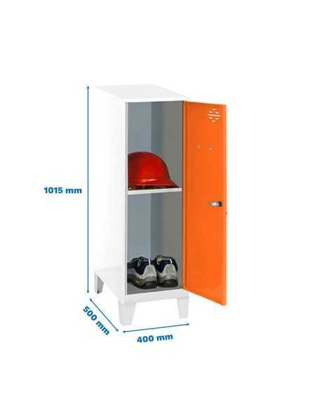 Armario Taquilla Simonlocker dism.mini + ban. 915x400x500+pies b/na | Taquilla metálica SimonLocker para vestuarios y oficinas