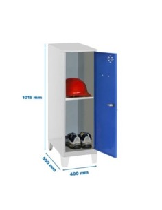Armario Taquilla Simonlocker dism.mini + ban. 915x400x500+pies g/az | Taquilla metálica SimonLocker para vestuarios y oficinas