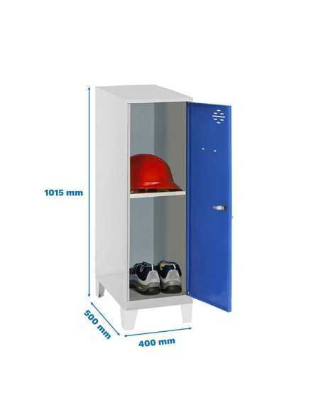 Armario Taquilla Simonlocker dism.mini + ban. 915x400x500+pies g/az | Taquilla metálica SimonLocker para vestuarios y oficinas